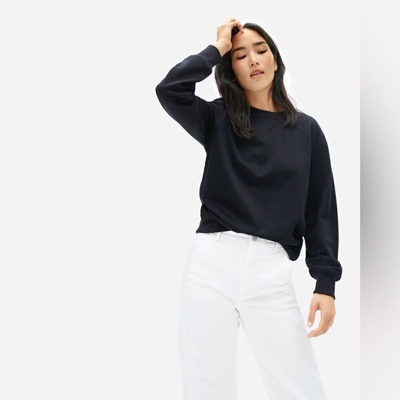 Everlane Tops - Everlane The Unisex French Terry Crew Black Mens Size  XXXS Women’s Size XXS
